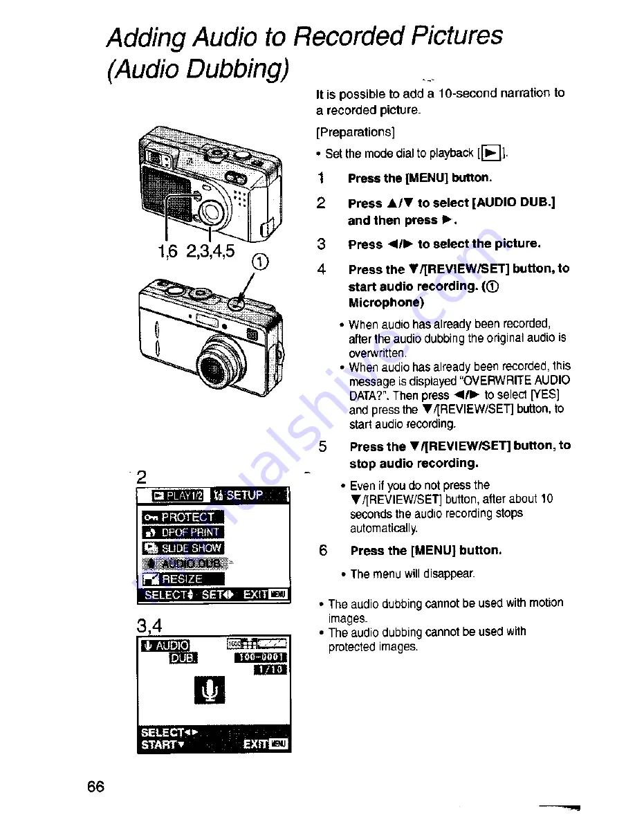 Panasonic Lumix DMC-F1A Operating Instructions Manual Download Page 66