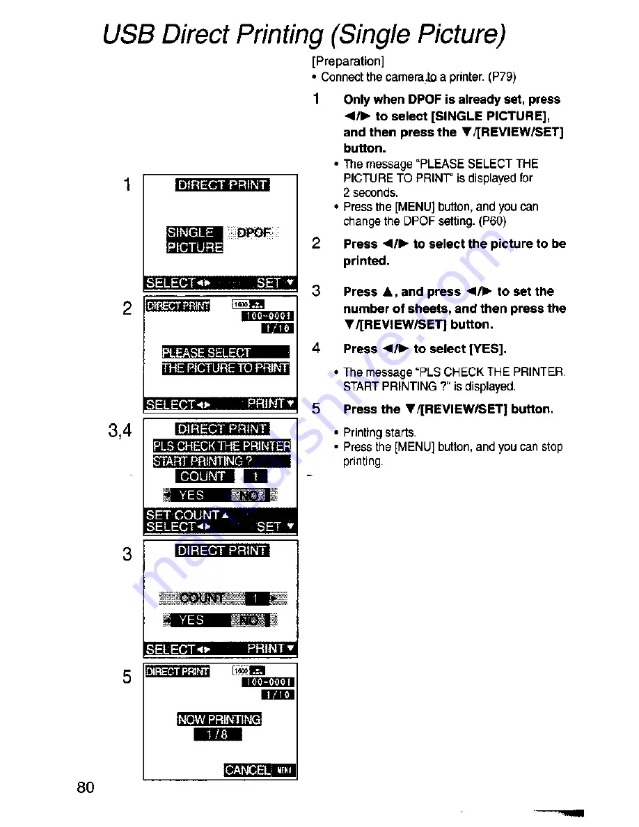 Panasonic Lumix DMC-F1A Operating Instructions Manual Download Page 80