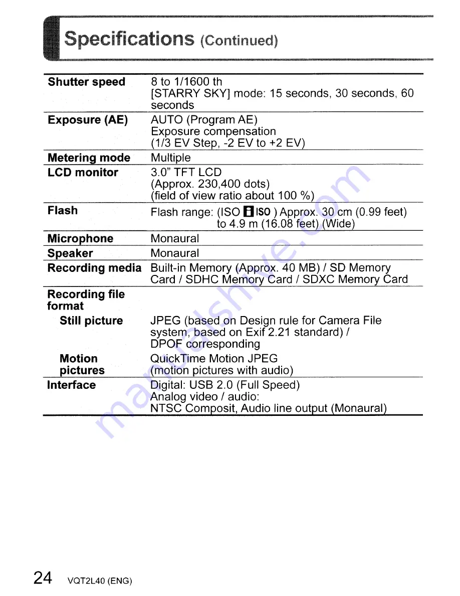 Panasonic Lumix DMC-FP3 Basic Operating Instructions Manual Download Page 24