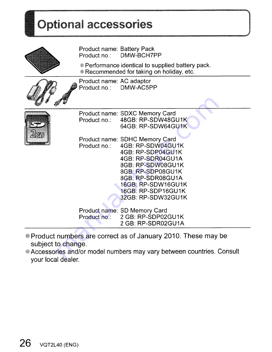 Panasonic Lumix DMC-FP3 Basic Operating Instructions Manual Download Page 26