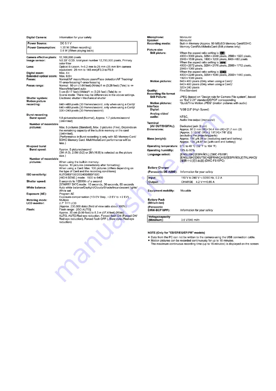 Panasonic Lumix DMC-FS15EB Service Manual Download Page 13