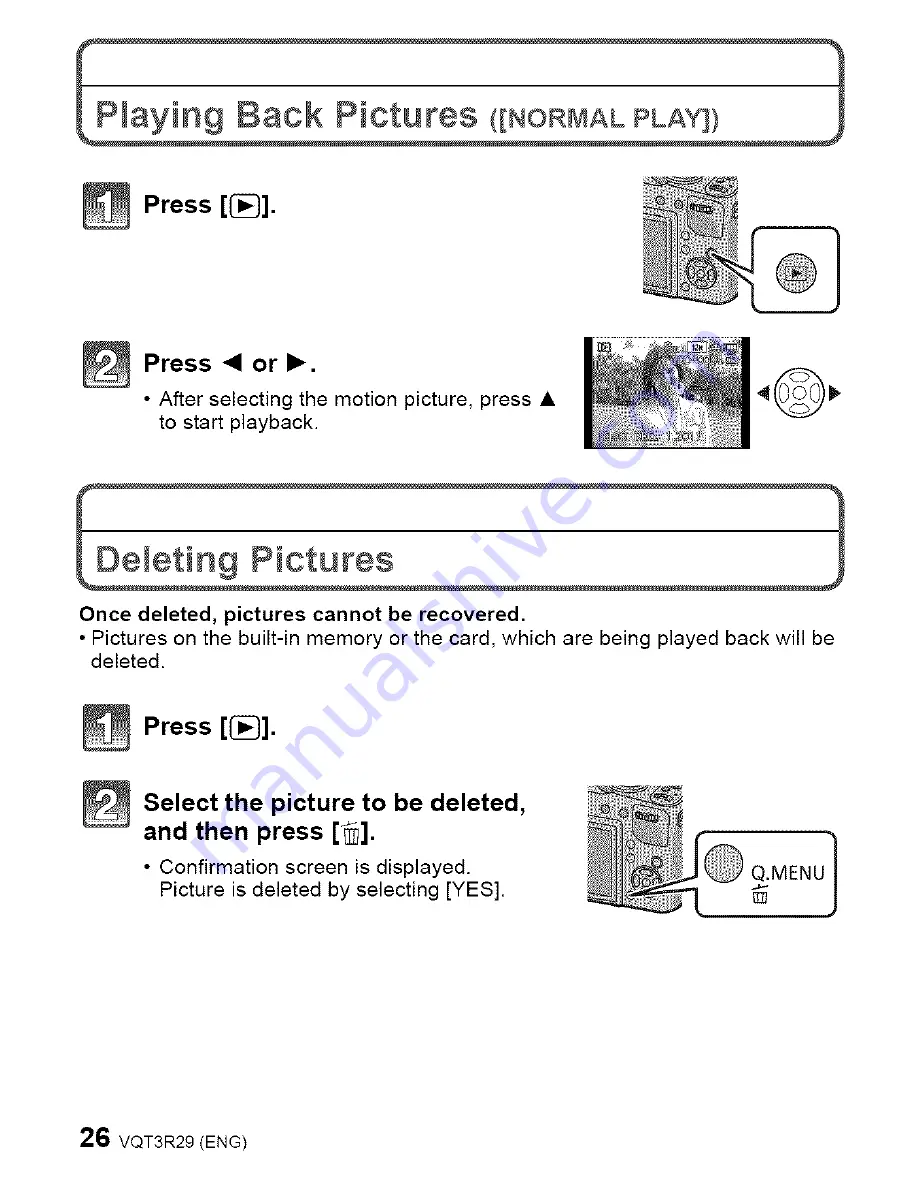 Panasonic Lumix DMC-FZ47 Basic Owner'S Manual Download Page 26