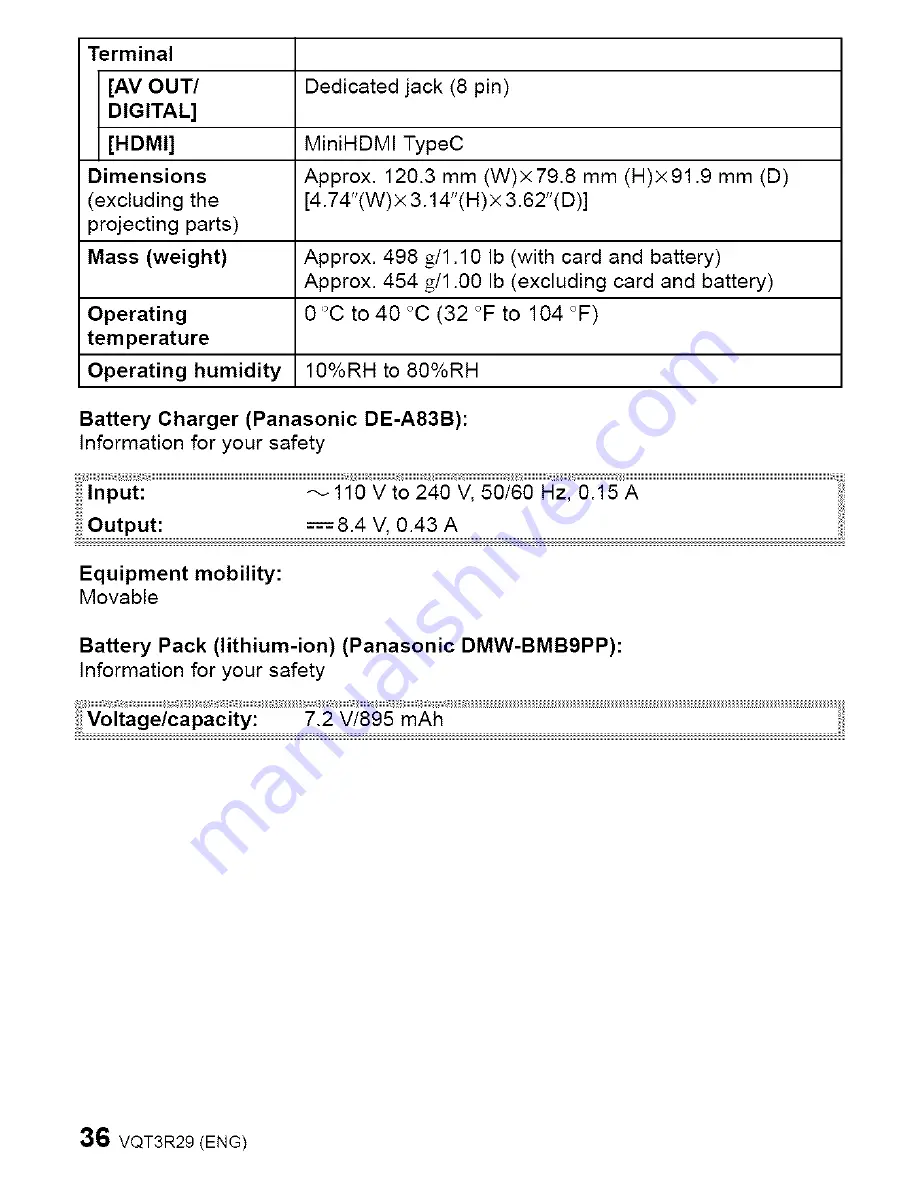 Panasonic Lumix DMC-FZ47 Basic Owner'S Manual Download Page 36