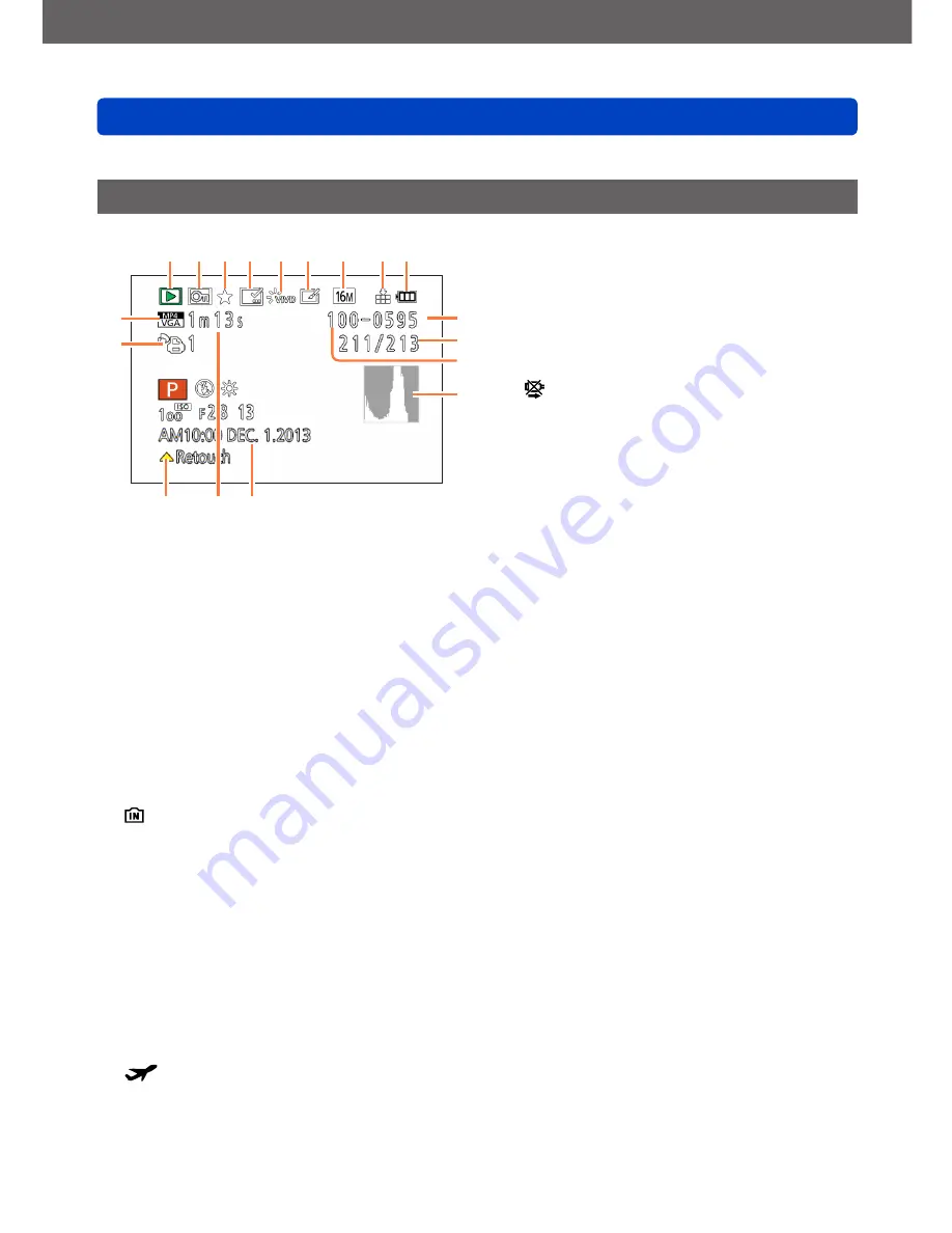 Panasonic LUMIX DMC-FZ70 Owner'S Manual Download Page 209