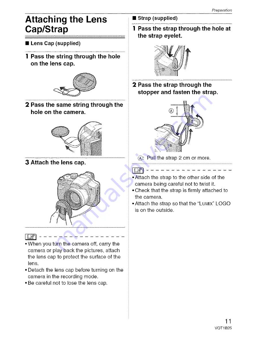 Panasonic Lumix DMC-FZ8 Operating Instructions Manual Download Page 11