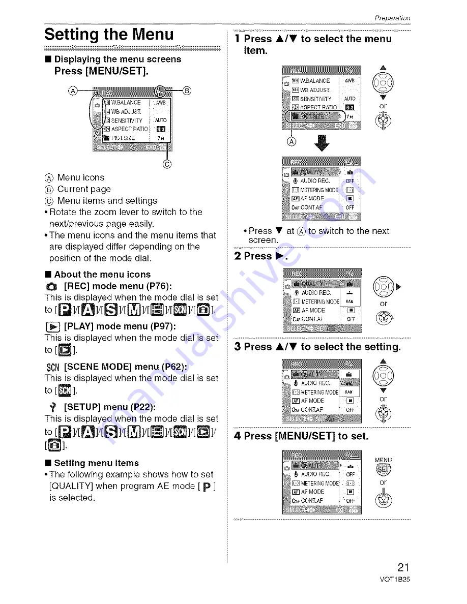 Panasonic Lumix DMC-FZ8 Operating Instructions Manual Download Page 21