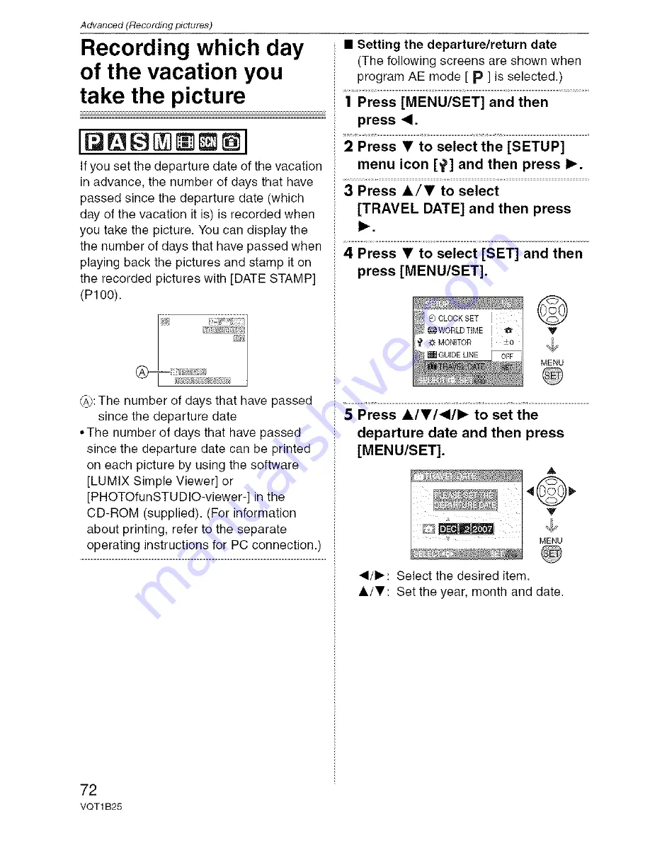 Panasonic Lumix DMC-FZ8 Operating Instructions Manual Download Page 72