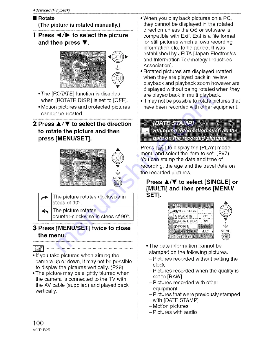 Panasonic Lumix DMC-FZ8 Operating Instructions Manual Download Page 100