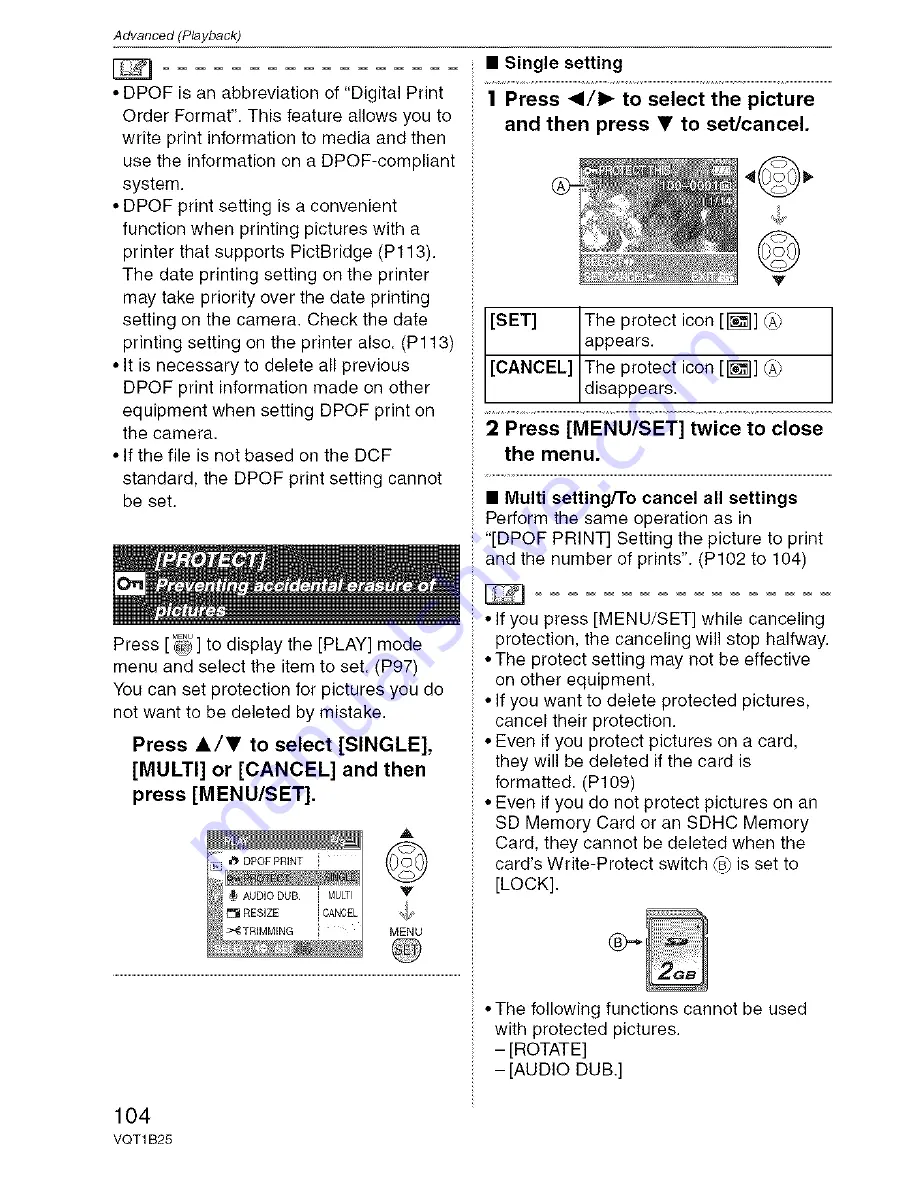 Panasonic Lumix DMC-FZ8 Operating Instructions Manual Download Page 104