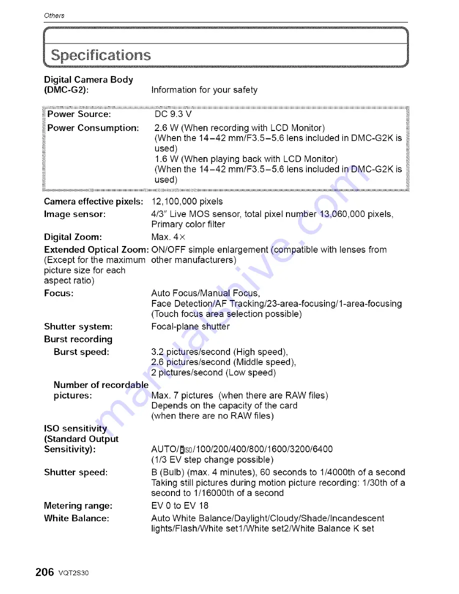 Panasonic Lumix DMC-G2K Operating Instructions Manual Download Page 64