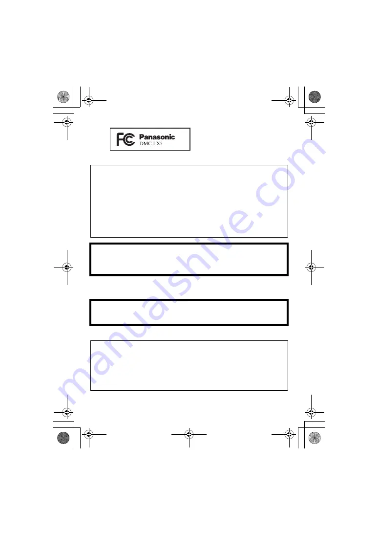 Panasonic Lumix DMC-LX5 Basic Operating Instructions Manual Download Page 5