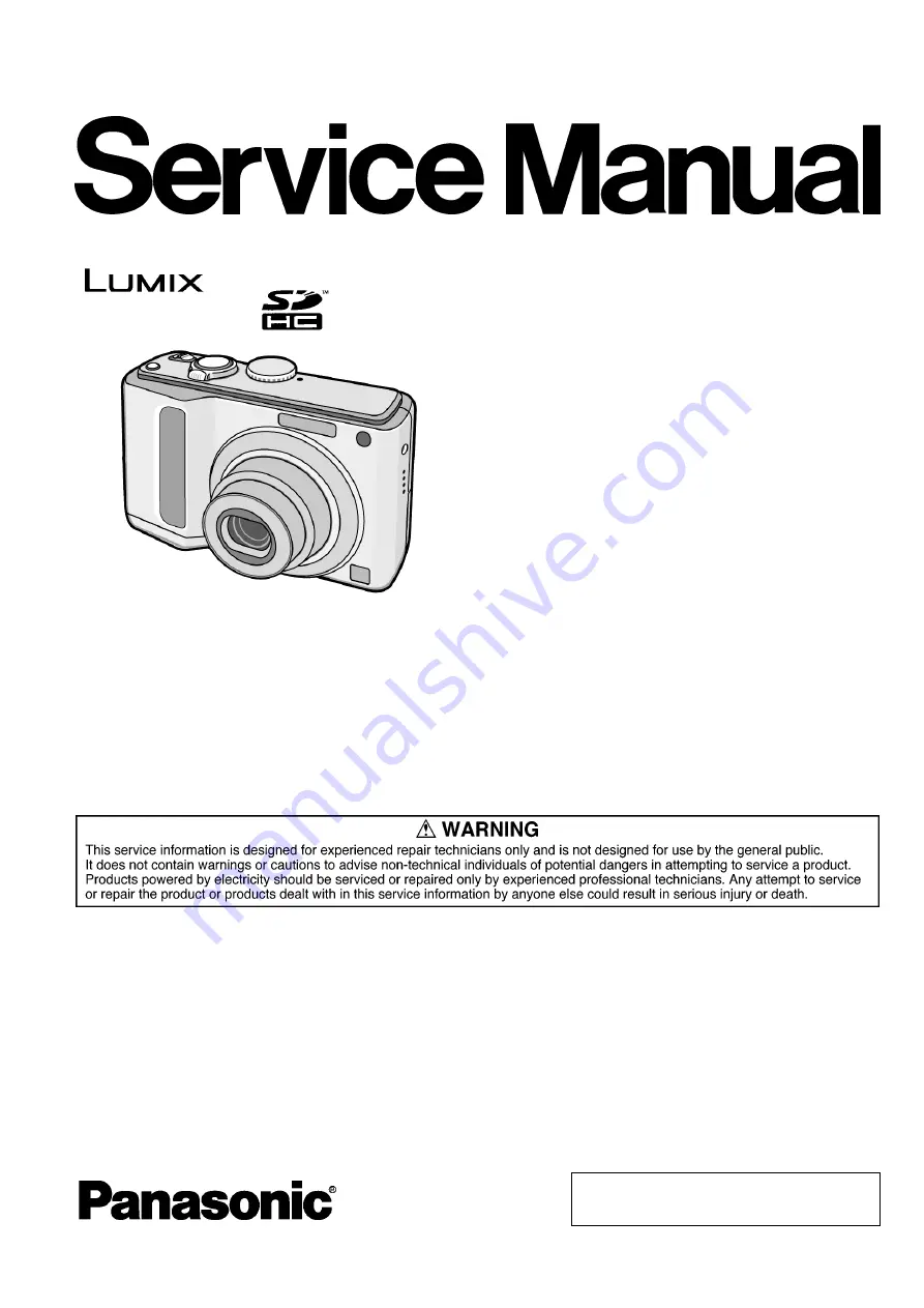 Panasonic Lumix DMC-LZ10E Service Manual Download Page 1