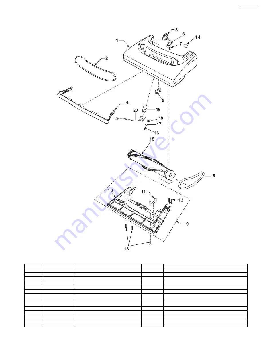 Panasonic MC-UG581-01 Service Manual Download Page 7