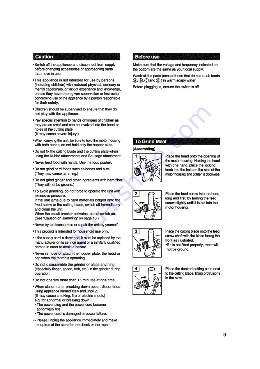 Panasonic MK-G1350PWTX Service Manual Download Page 4