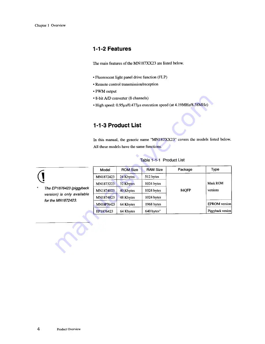 Panasonic MN1872423 Скачать руководство пользователя страница 26