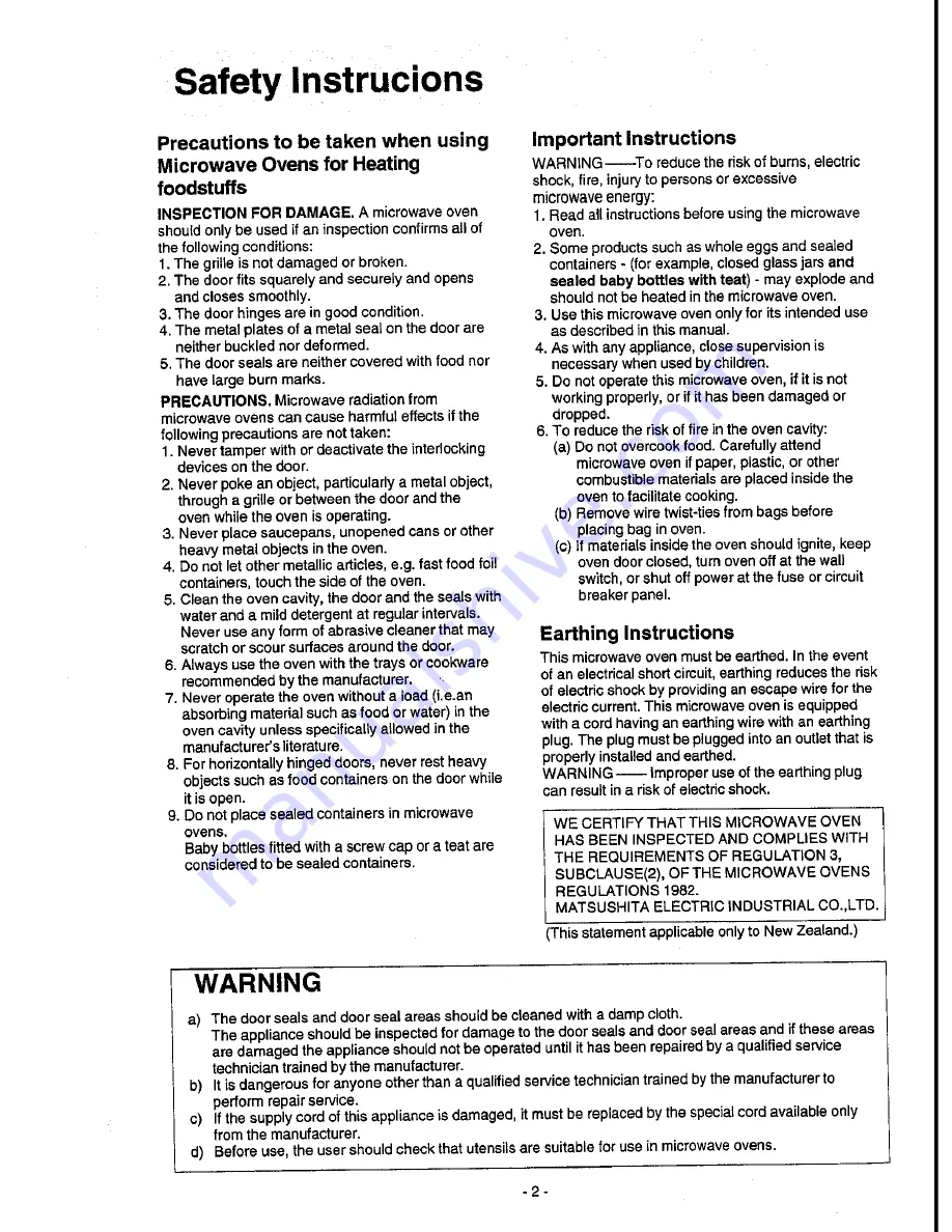 Panasonic N-5653 Operation Manual Download Page 3