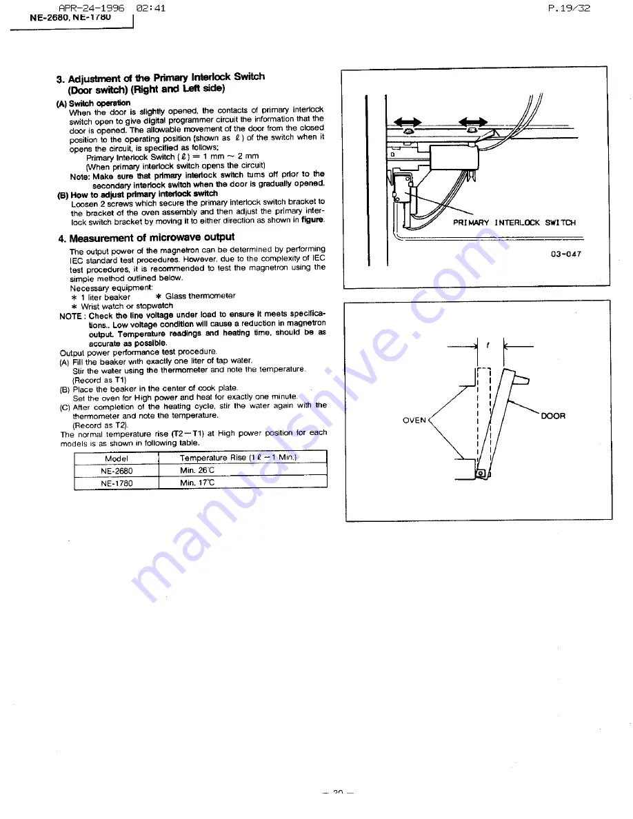 Panasonic NE-1780 Service Manual Download Page 19