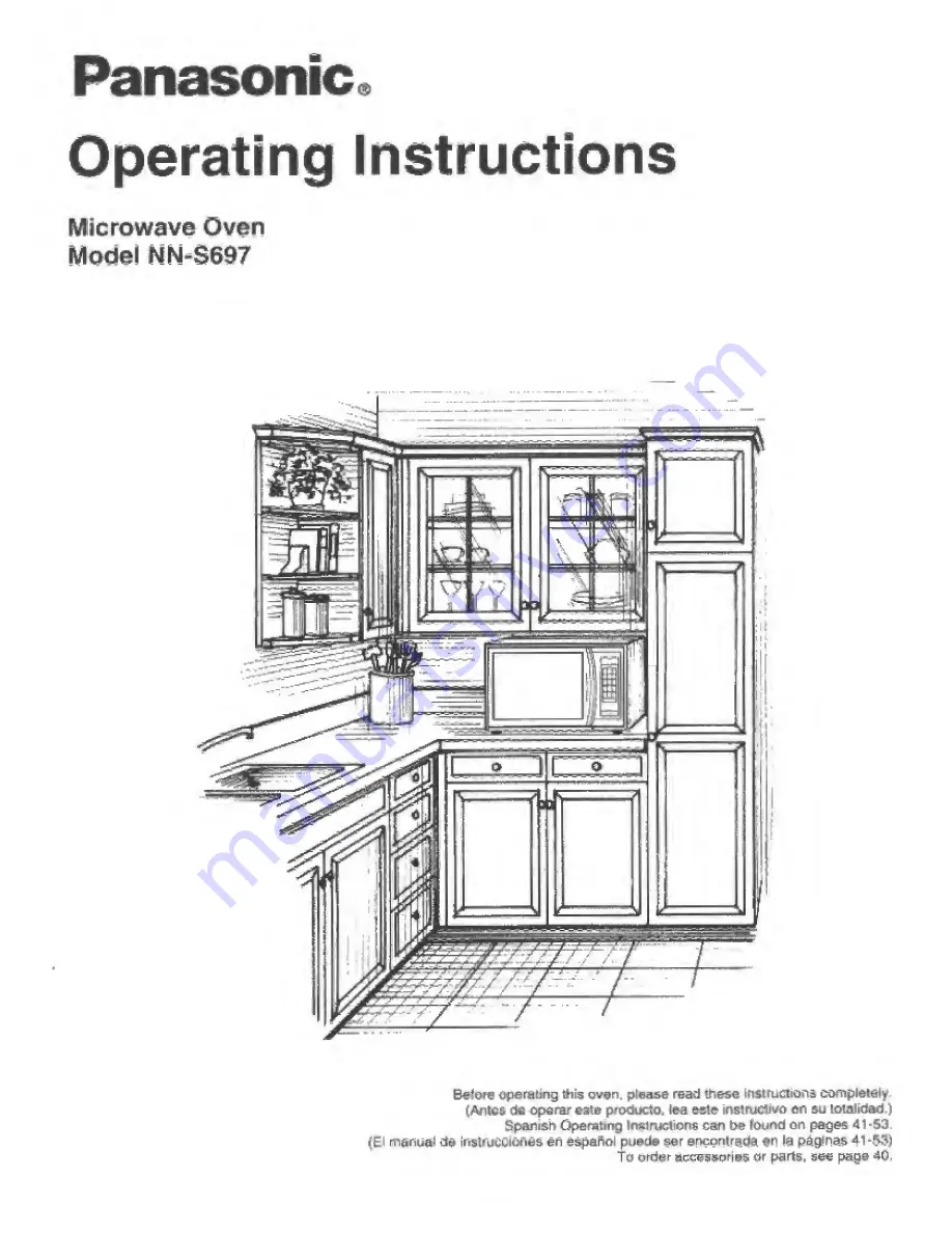 Panasonic NN-3697 Operating Instructions Manual Download Page 1