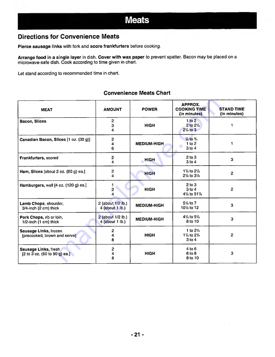 Panasonic NN-3697 Operating Instructions Manual Download Page 23