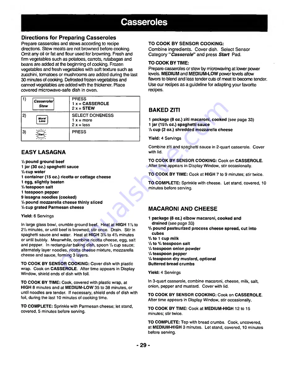 Panasonic NN-3697 Operating Instructions Manual Download Page 31