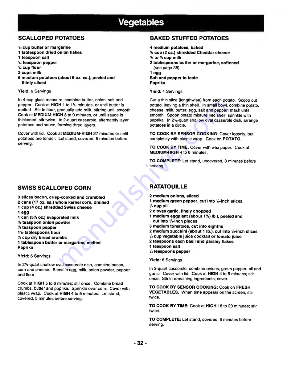 Panasonic NN-3697 Operating Instructions Manual Download Page 34