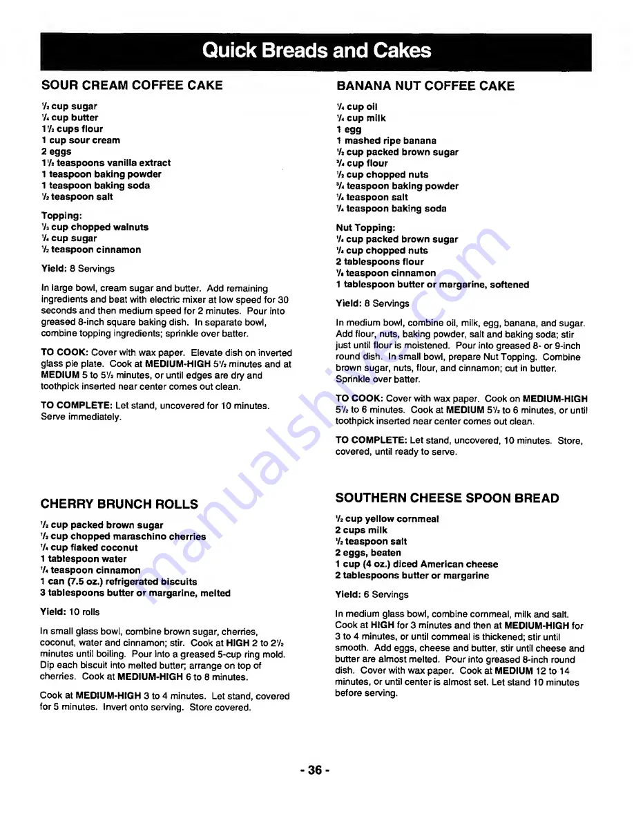 Panasonic NN-3697 Operating Instructions Manual Download Page 38