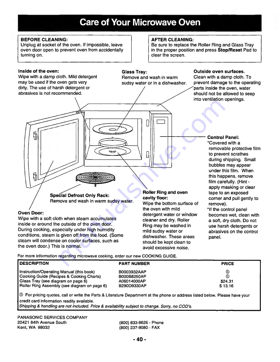 Panasonic NN-3697 Скачать руководство пользователя страница 42