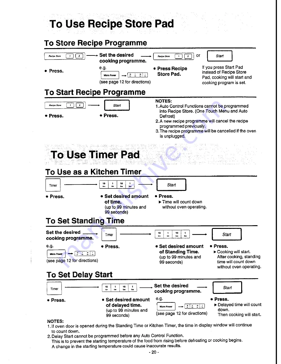 Panasonic NN-5453 Operation Manual Download Page 21