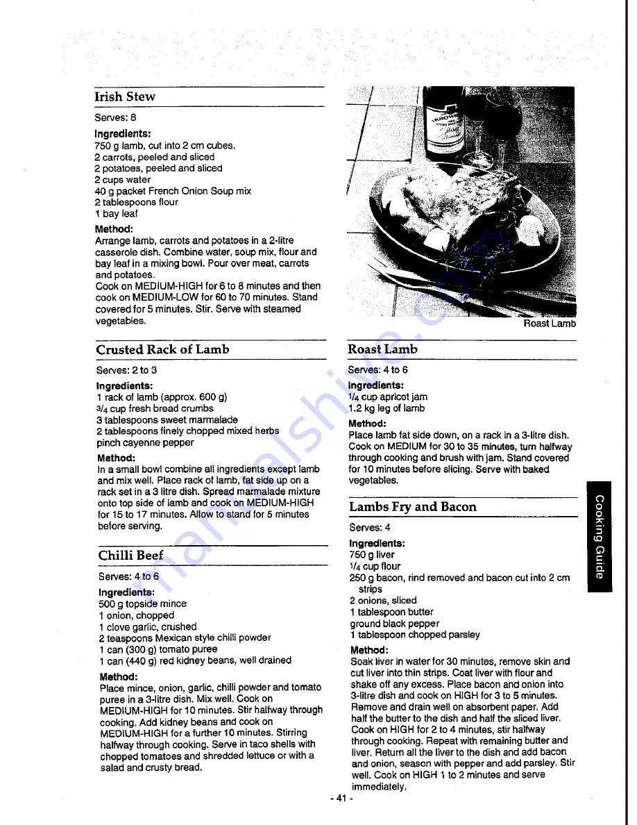 Panasonic NN-5453 Operation Manual Download Page 42