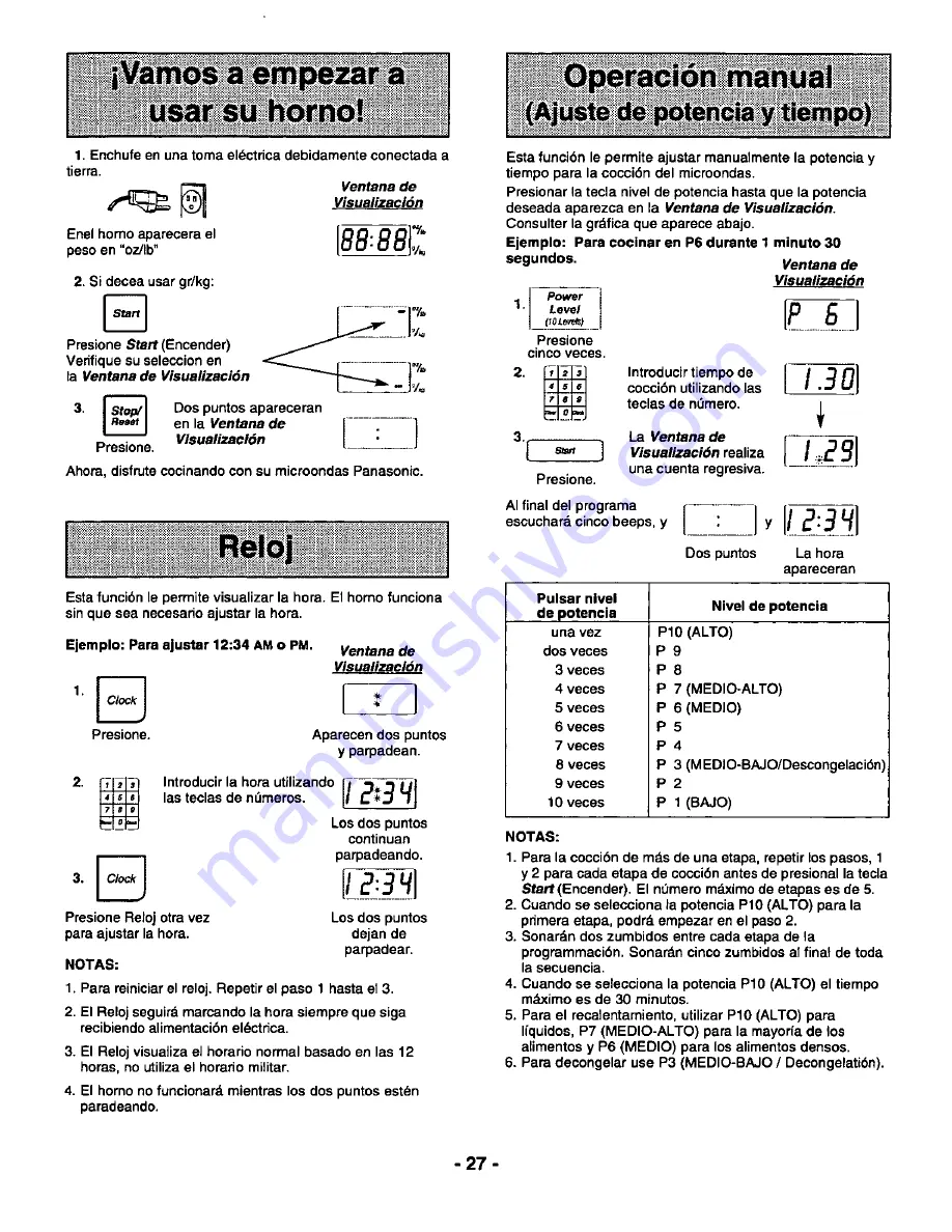 Panasonic NN-L930 Скачать руководство пользователя страница 29