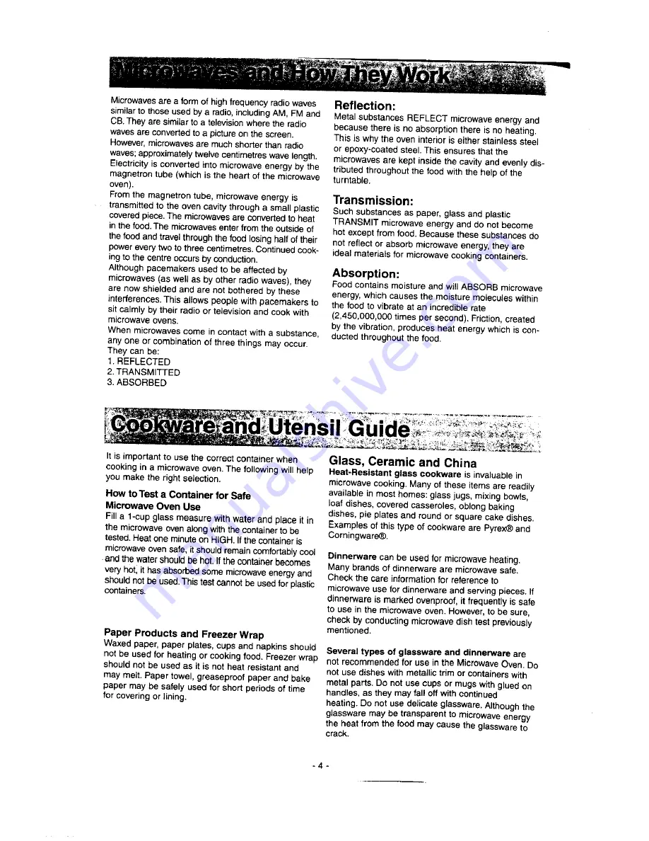 Panasonic NN-S546 Operation Manual & Cookbook Download Page 6