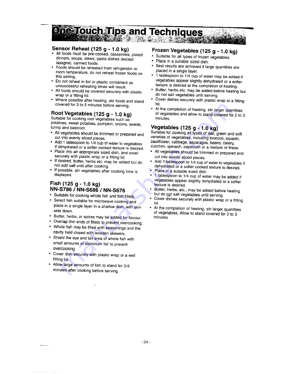 Panasonic NN-S546 Operation Manual & Cookbook Download Page 26