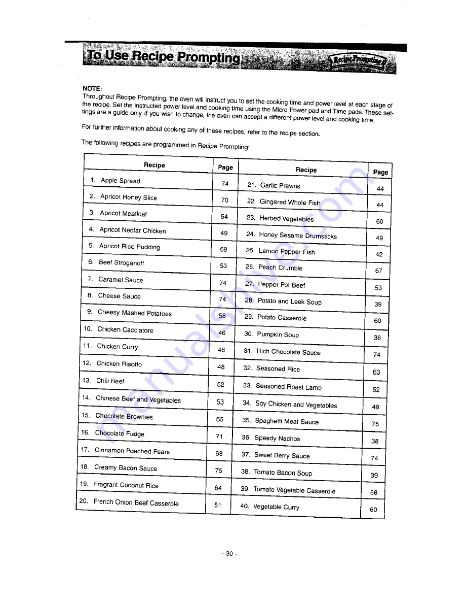 Panasonic NN-S546 Operation Manual & Cookbook Download Page 32