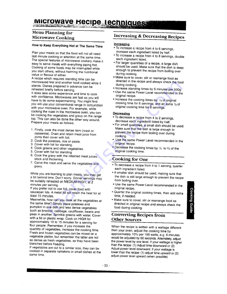 Panasonic NN-S546 Operation Manual & Cookbook Download Page 35