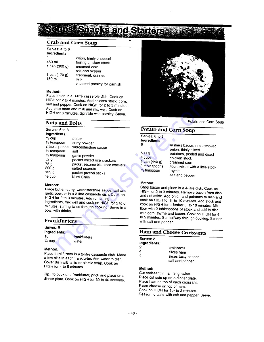 Panasonic NN-S546 Operation Manual & Cookbook Download Page 42