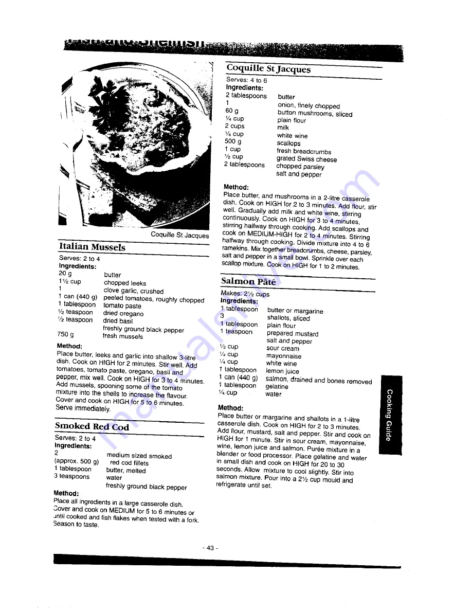 Panasonic NN-S546 Operation Manual & Cookbook Download Page 45