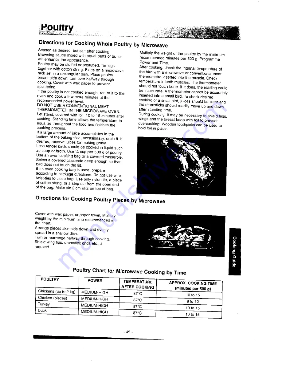 Panasonic NN-S546 Operation Manual & Cookbook Download Page 47