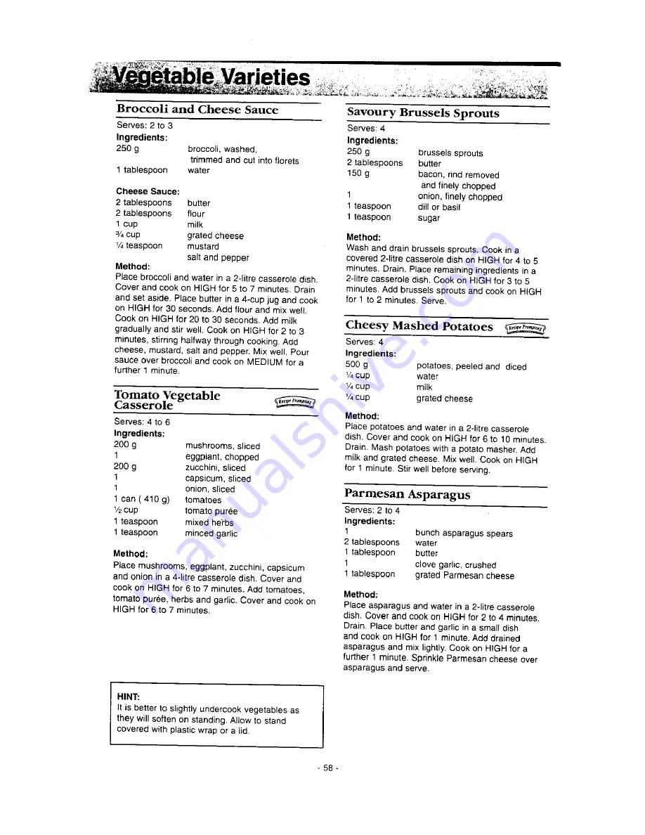 Panasonic NN-S546 Operation Manual & Cookbook Download Page 60