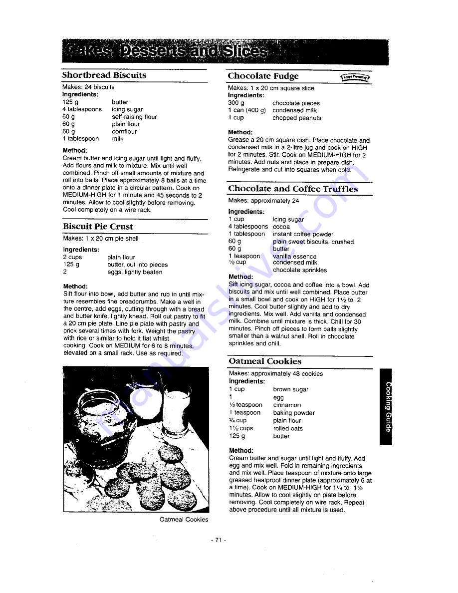 Panasonic NN-S546 Operation Manual & Cookbook Download Page 73