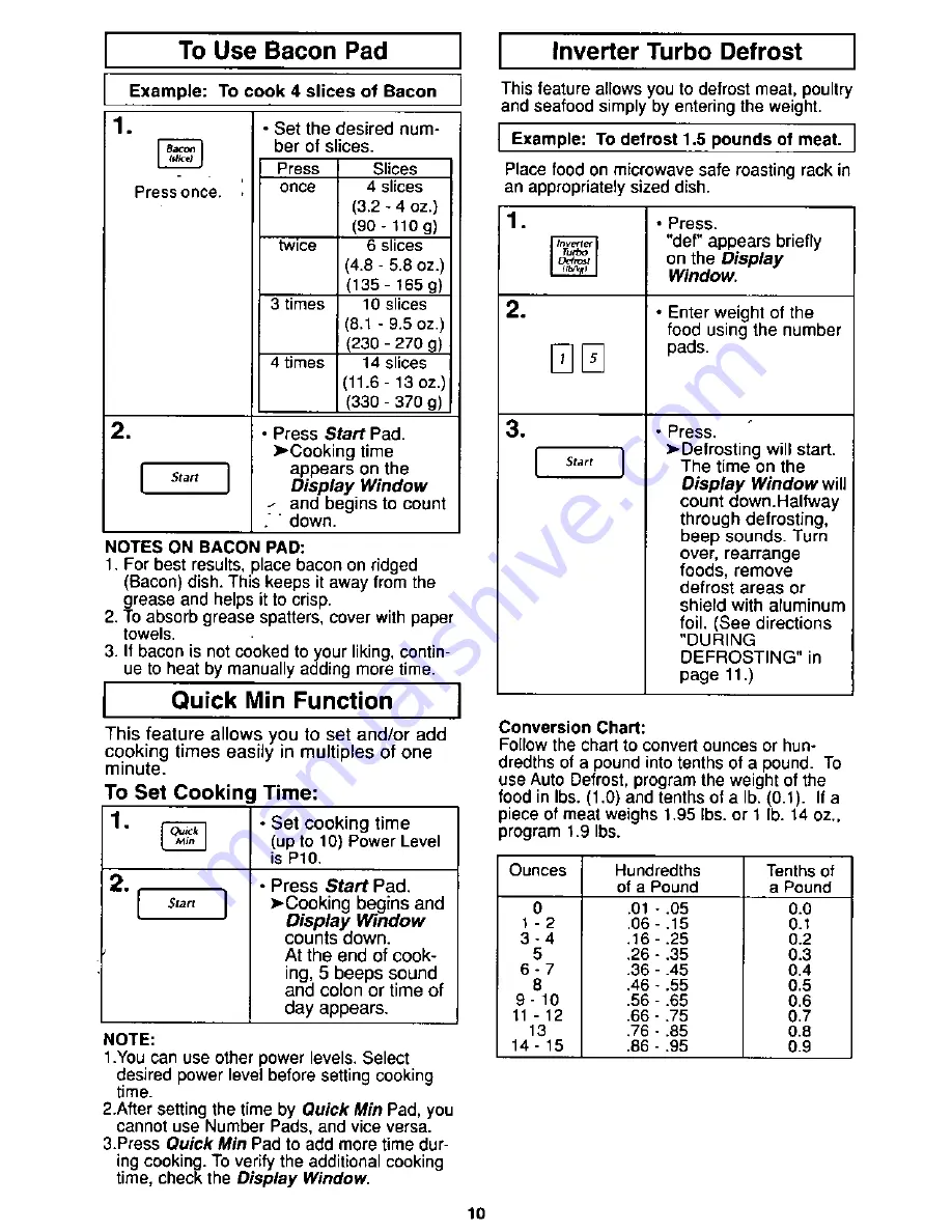 Panasonic NN-S562 Operating Instructions Manual Download Page 12