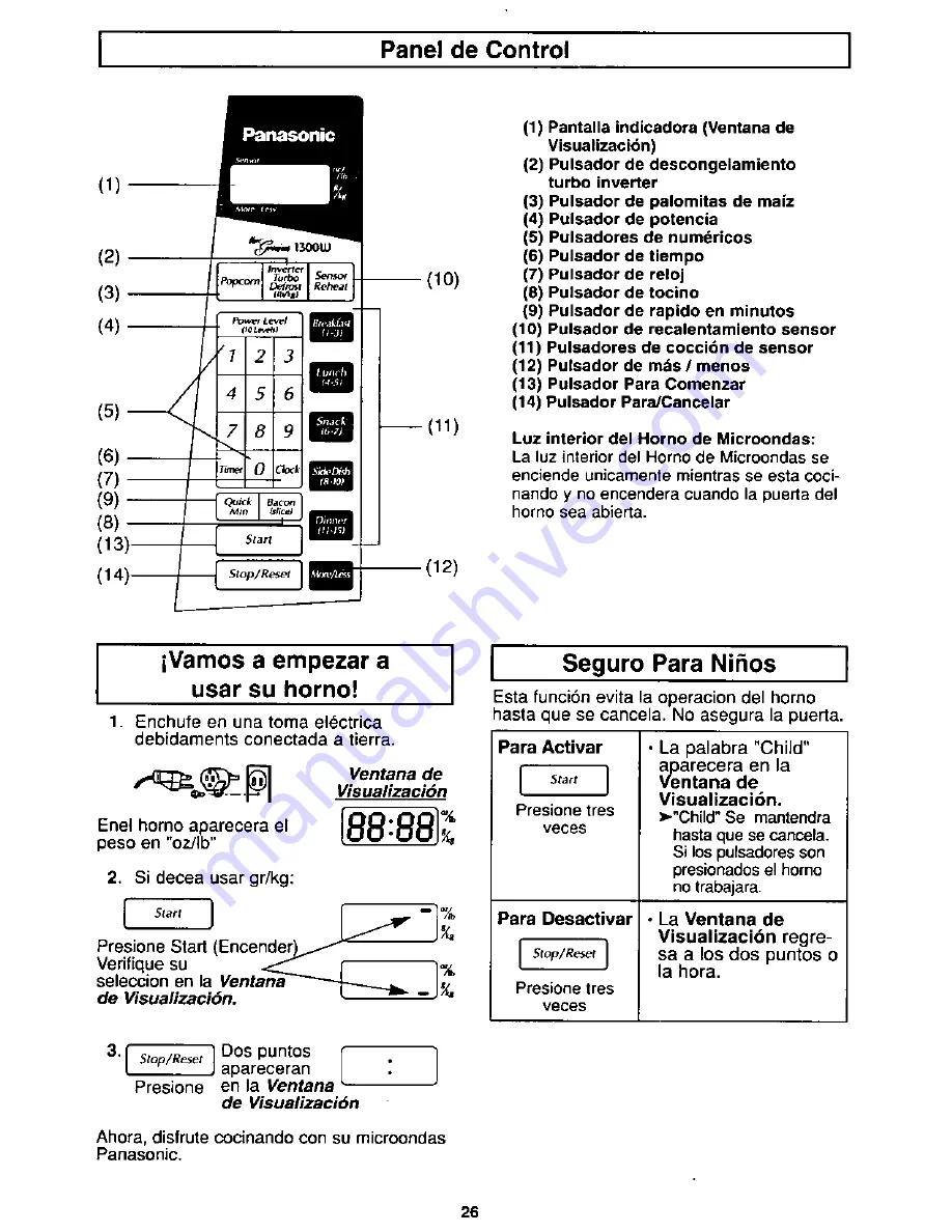 Panasonic NN-S562 Operating Instructions Manual Download Page 28