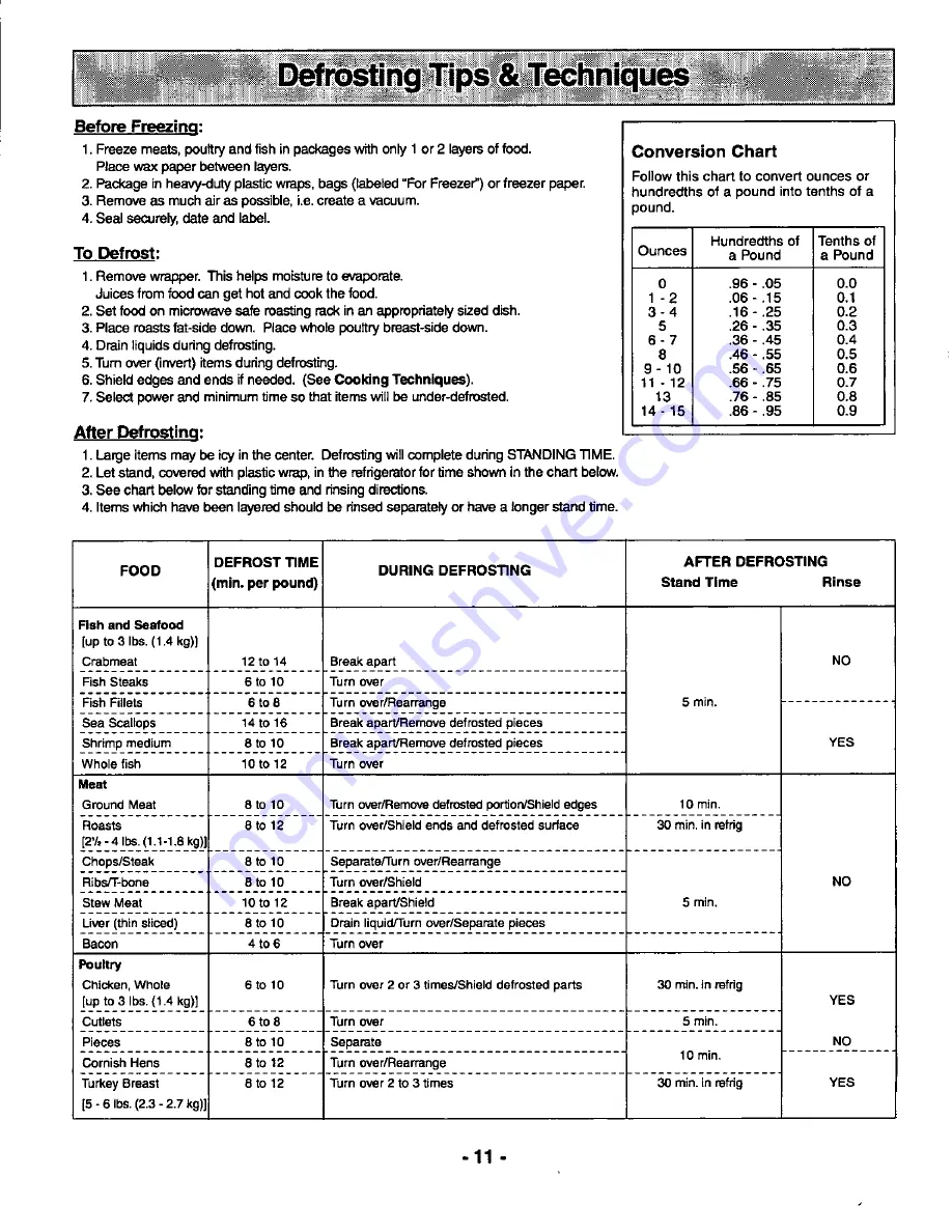 Panasonic NN-S569WA Operating Instructions Manual Download Page 13