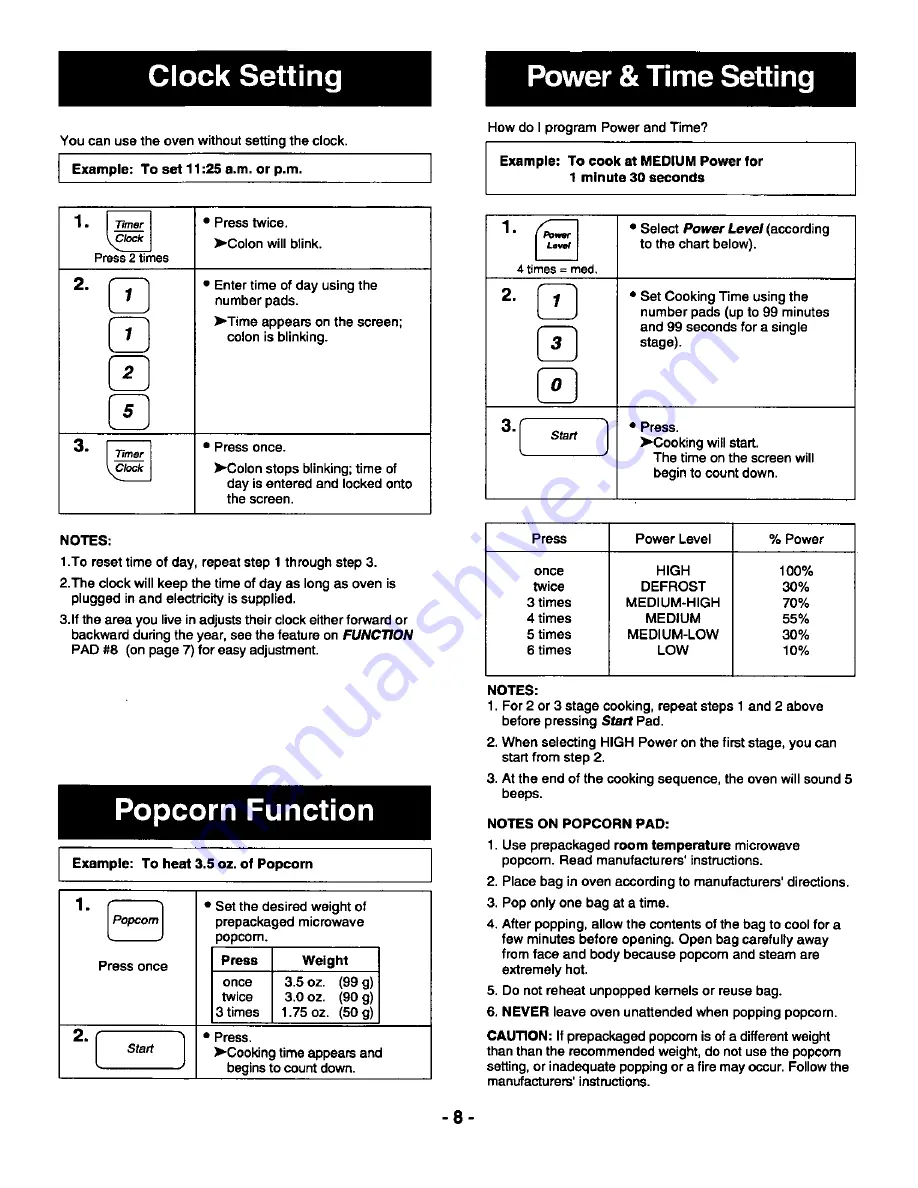 Panasonic NN-S767 Operating Instructions Manual Download Page 10