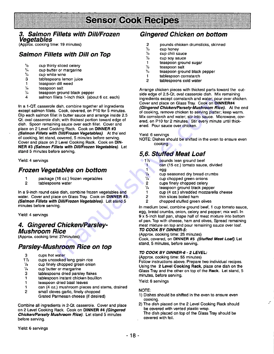 Panasonic NN-S780 Operating Instructions Manual Download Page 20