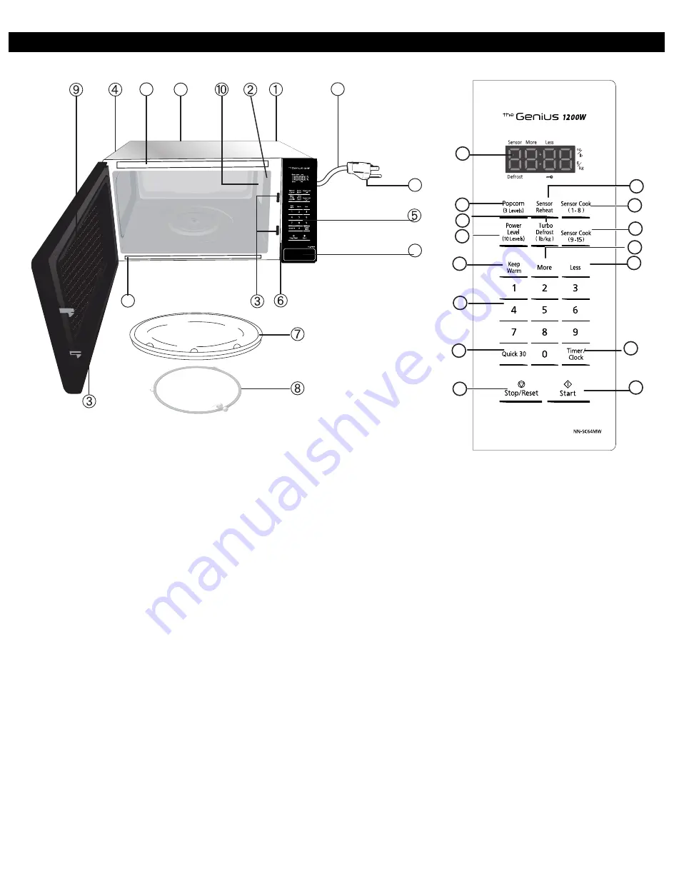 Panasonic NN-SC64MW Owner'S Manual Download Page 10