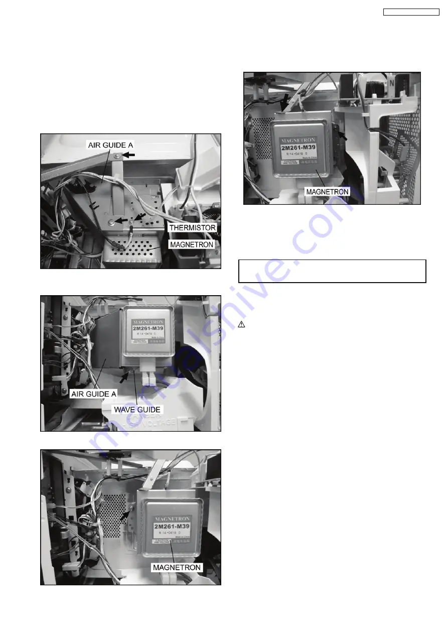 Panasonic NN-ST65JB Service Manual Download Page 9