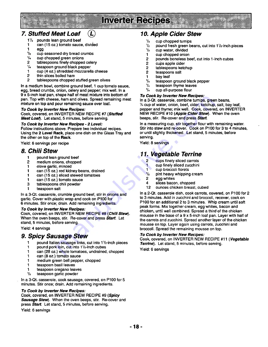 Panasonic NNS789WAS Operating Instructions Manual Download Page 20