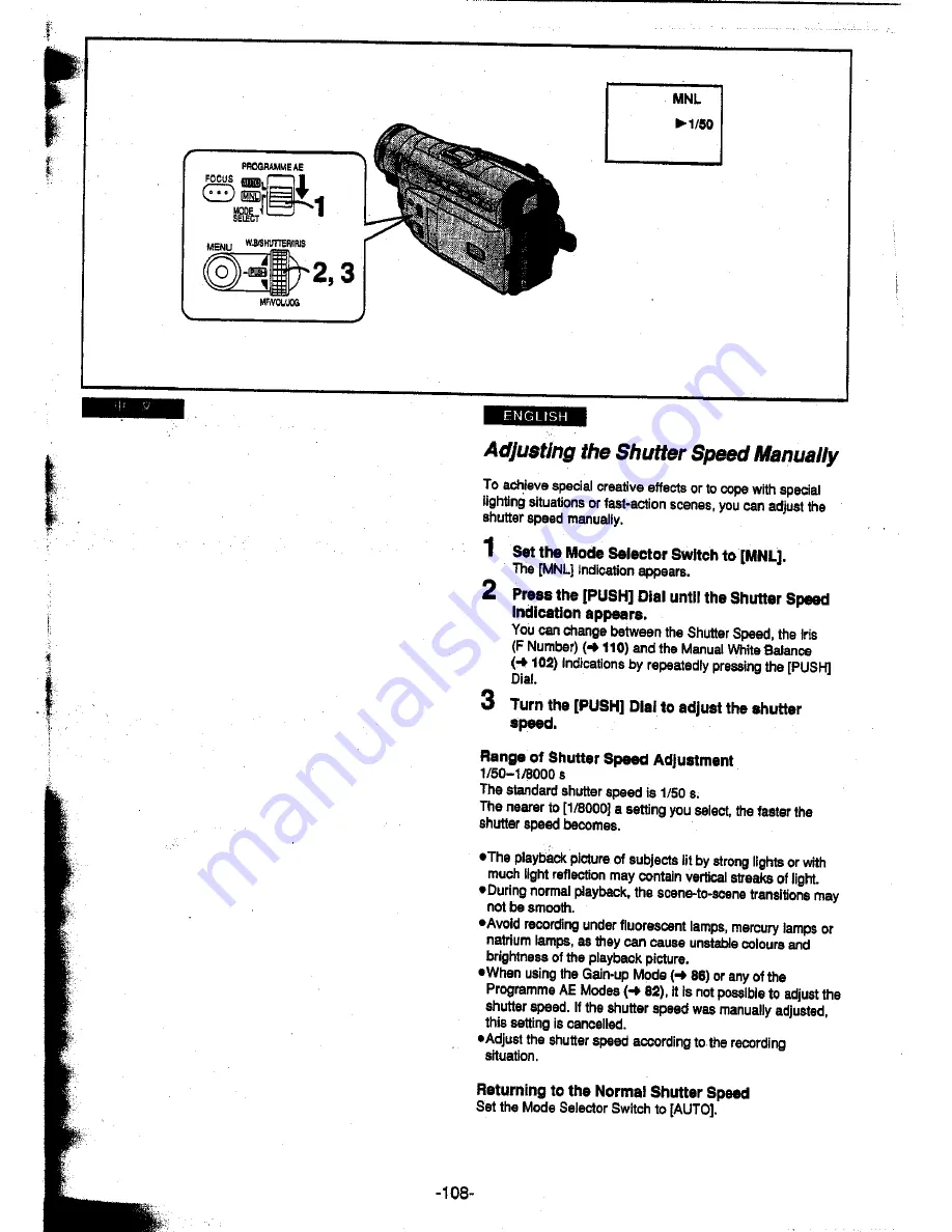 Panasonic NV-DS15A Operating Instructions Manual Download Page 54