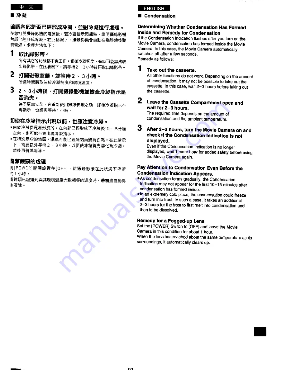 Panasonic NV-DS99EN Operating Instructions Manual Download Page 91