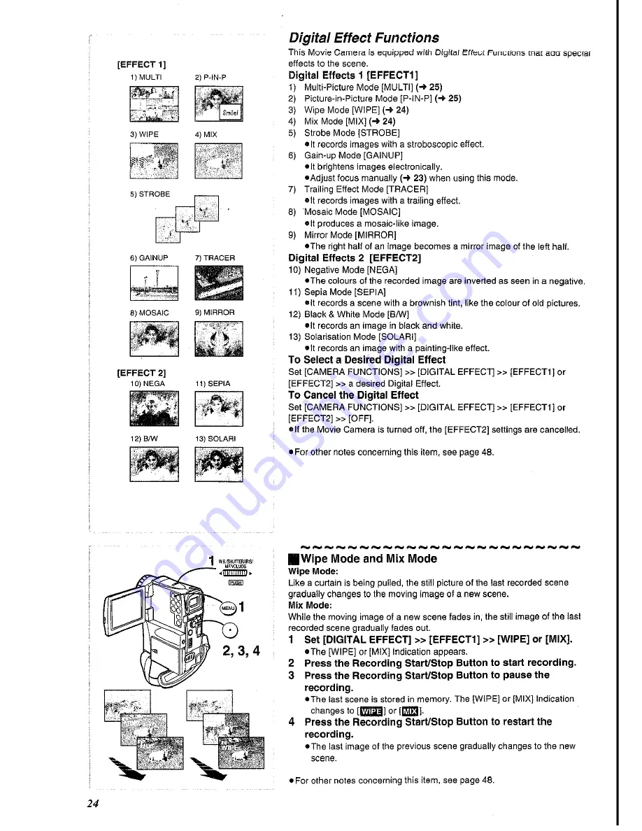 Panasonic NV-EX21A Operating Instructions Manual Download Page 24